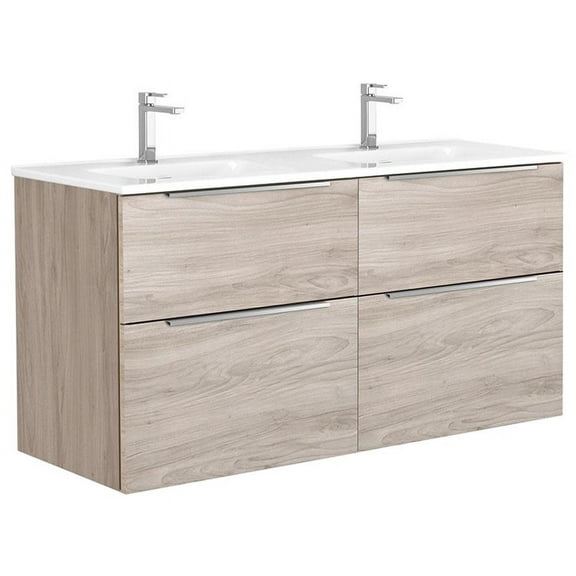 Ws Bath Collections Dalia C120d Dalia 48" Wall Mounted Double Basin Vanity Set -