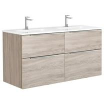 Ws Bath Collections Dalia C120d Dalia 48" Wall Mounted Double Basin Vanity Set -