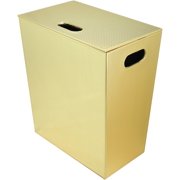 Ws Bath Collections Ecopelle 2262 BG Ecopelle Leather Laundry Basket - Gold
