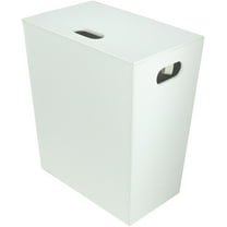 Ws Bath Collections Ecopelle 2262 Ecopelle Leather Laundry Basket - White