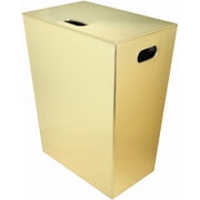 Ws Bath Collections Ecopelle 2263 BG Ecopelle Leather Laundry Basket - Gold
