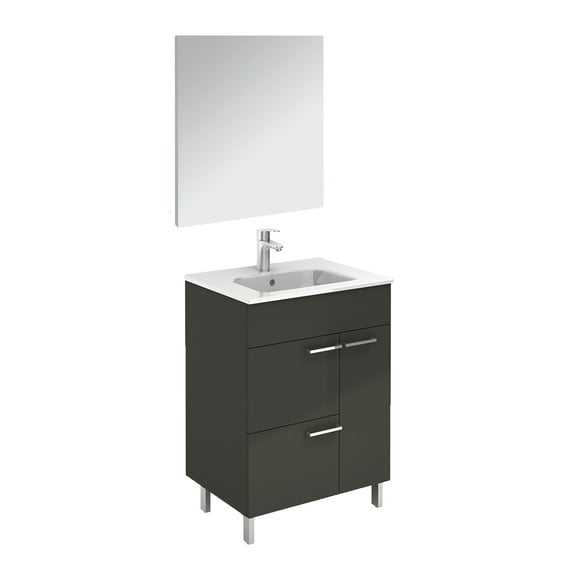 Ws Bath Collections Elegance 60 Pack 1 Elegance Vanities 24" Free Standing Single Basin
