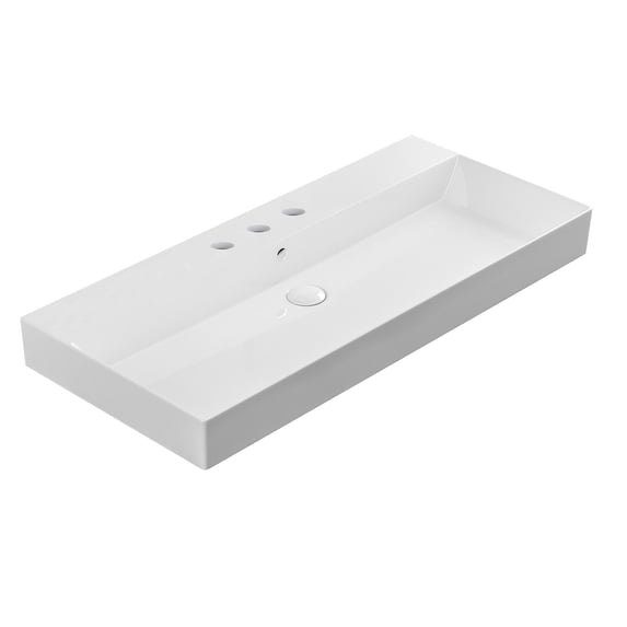 Ws Bath Collections Energy 100.03 Energy 38-5/8" Rectangular Ceramic Wall Mounted Bathroom