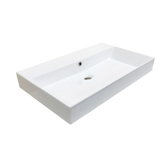 Ws Bath Collections Energy 70.00 Energy 27-5/8" Rectangular Ceramic Vessel Or Wall Mounted