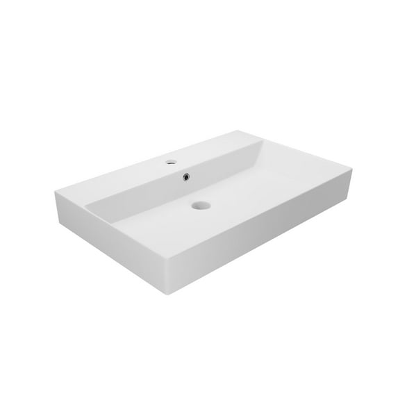Ws Bath Collections Energy 70.01 WM Energy 27-5/8" Single Hole Rectangular Ceramic Vessel