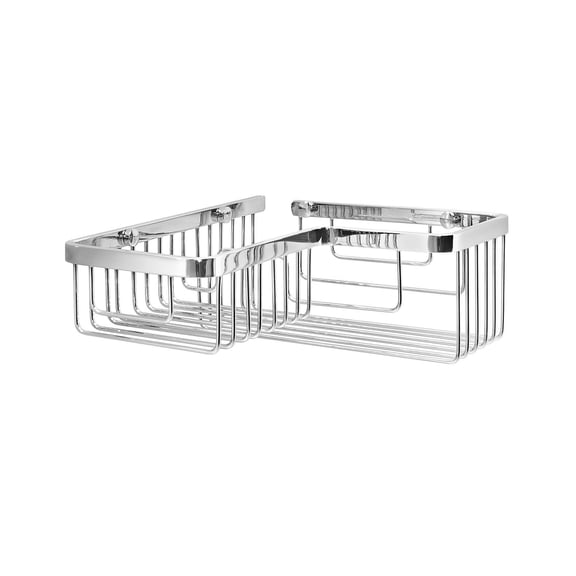 Ws Bath Collections Filo 50013 Filo Metal Corner Shower Basket - Chrome