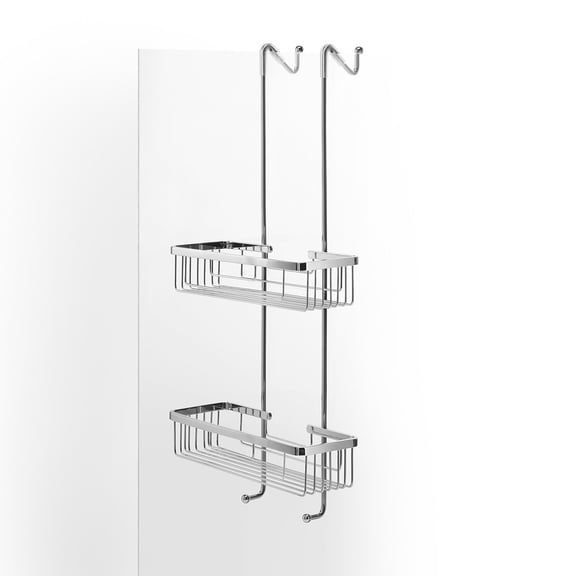 Ws Bath Collections Filo 50030 Filo Metal Hanging Double Corner Basket - Chrome