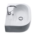 thumbnail image 1 of Ws Bath Collections Flo 3141 19-11/16" Ceramic Wall Mounted / Vessel Bathroom Sink - White, 1 of 1