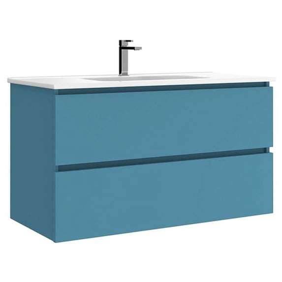 Ws Bath Collections Flora C100.100 IM Flora 40" Wall Mounted Single Basin Vanity Set -