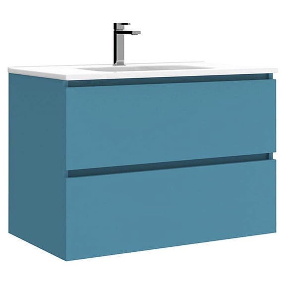 Ws Bath Collections Flora C80.100 IM Flora 32" Wall Mounted Single Basin Vanity Set -