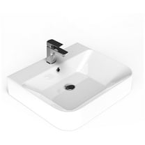 Ws Bath Collections Fly 3054.01 Fly 21-11/16" Rectangular Ceramic Vessel Or Wall Mounted