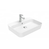 Ws Bath Collections Lago 061 Lago 23-5/8" Rectangular Ceramic Vessel Bathroom Sink - White