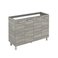 thumbnail image 1 of Ws Bath Collections Logic 120 SG Base Logic Vanities 48" Double Vanity Cabinet Only - Grey, 1 of 7