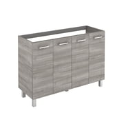 Ws Bath Collections Logic 120 SG Base Logic Vanities 48" Double Vanity Cabinet Only - Grey