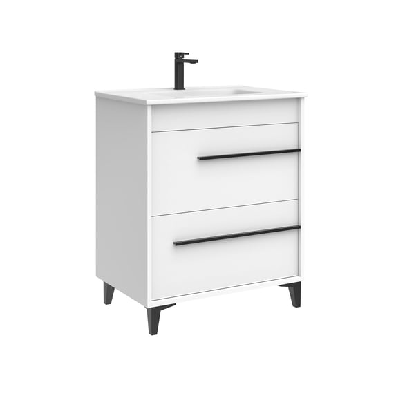 Ws Bath Collections Lotus C70F.112 WG Lotus 30" Free Standing Single Basin Vanity Set -