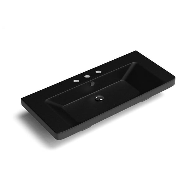 Ws Bath Collections Luxury 105.03 Luxury 41-5/16" Rectangular Ceramic Drop In Or Wall