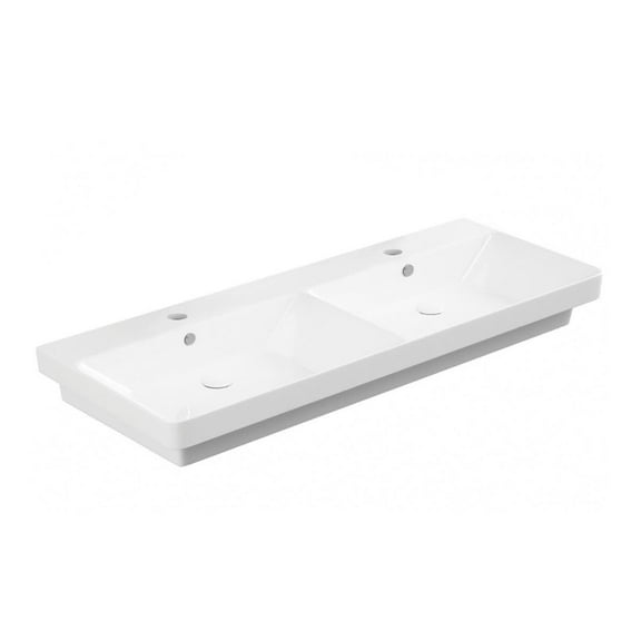 Ws Bath Collections Luxury 120.01 Luxury 47" Rectangular Ceramic Drop In Or Wall Mounted