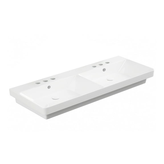 Ws Bath Collections Luxury 120.03 WG Luxury 47" Rectangular Ceramic Drop In Or Wall