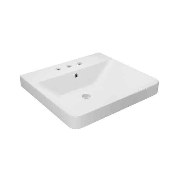 Ws Bath Collections Luxury 50.03 WM Luxury 19-11/16" Rectangular Ceramic Drop In Or Wall