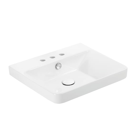 Ws Bath Collections Luxury 50.03 WG Luxury 19-11/16" Rectangular Ceramic Drop In Or Wall