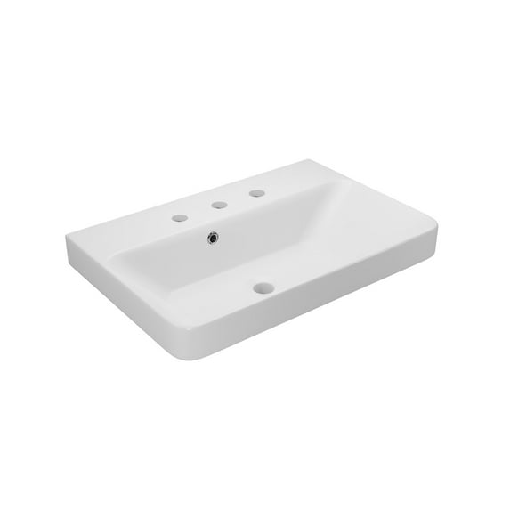 Ws Bath Collections Luxury 55.03 WM Luxury 21-11/16" Rectangular Ceramic Drop In Or Wall