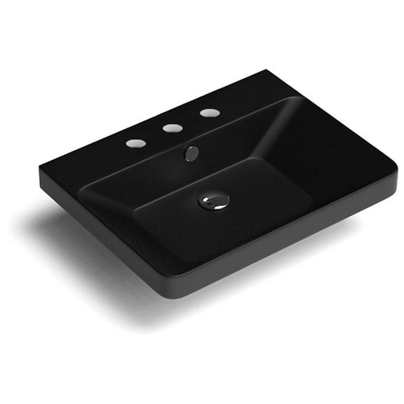 Ws Bath Collections Luxury 60.03 BM Luxury 23-13/16" Rectangular Ceramic Drop In Or Wall
