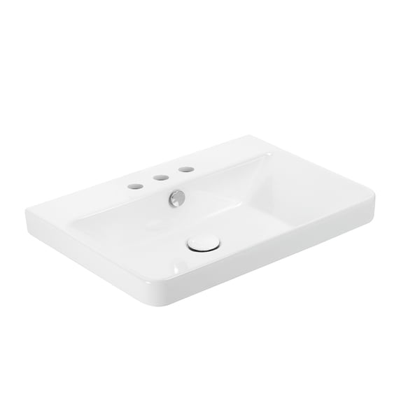Ws Bath Collections Luxury 60.03 WG Luxury 23-13/16" Rectangular Ceramic Drop In Or Wall