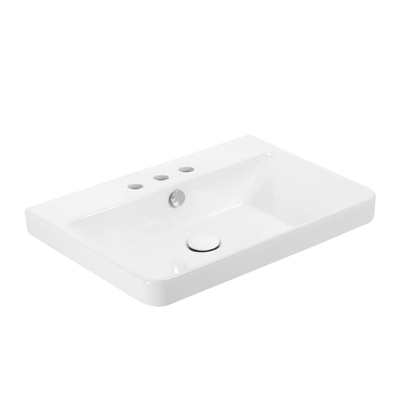 Ws Bath Collections Luxury 60.03 WG Luxury 23-13/16" Rectangular Ceramic Drop In Or Wall