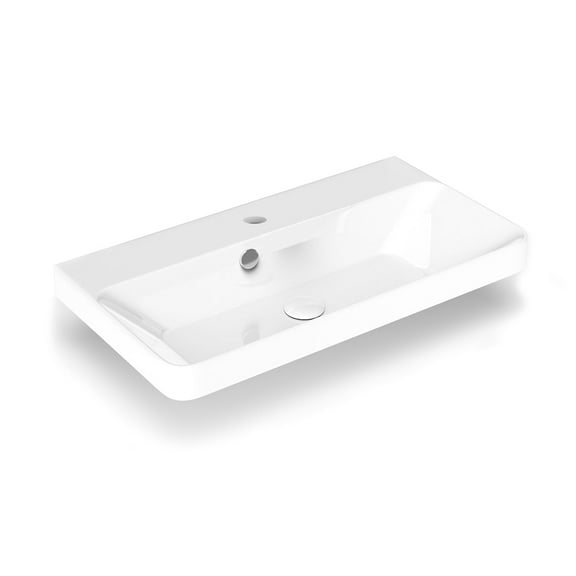 Ws Bath Collections Luxury 70.01 Luxury 27-5/8" Rectangular Ceramic Drop In Or Wall
