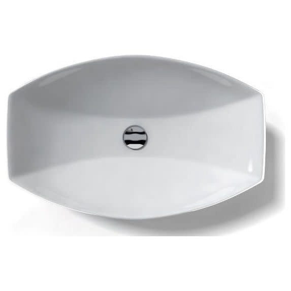 Ws Bath Collections LVR 210 Ceramica 23-3/5" Ceramic Vessel Bathroom Sink - White