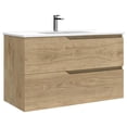 thumbnail image 1 of Ws Bath Collections Menta C100 Menta 40" Wall Mounted Single Basin Vanity Set - Wood, 1 of 4