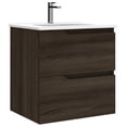 thumbnail image 1 of Ws Bath Collections Menta C60 Menta 24" Wall Mounted Single Basin Vanity Set - Wenge, 1 of 2