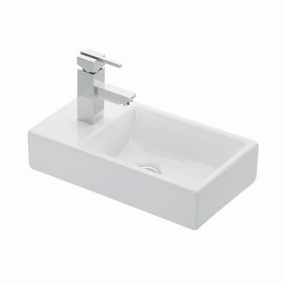 Ws Bath Collections Minimal 4757 Minimal 17-7/8" Rectangular Ceramic Wall Mounted Or