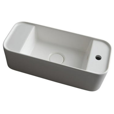 Ws Bath Collections Mood Ge 50L Mood 19-7/8" Rectangular Ceramic Vessel Or Wall Mounted