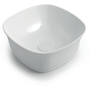 Ws Bath Collections Mood Id 42.42 Mood 16-7/8" Square Ceramic Vessel Bathroom Sink - White
