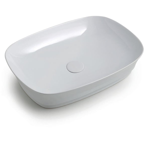 Ws Bath Collections Mood ID 60.43 WG Mood 23-5/8" Rectangular Ceramic Vessel Bathroom Sink