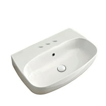 Ws Bath Collections Nolita 5340.03 Nolita 19-11/16" Rectangular Ceramic Vessel Or Wall