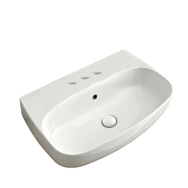 Ws Bath Collections Nolita 5340.03 Nolita 19-11/16" Rectangular Ceramic Vessel Or Wall