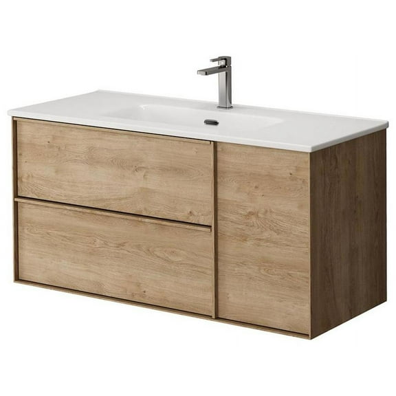 Ws Bath Collections Palma C100 Palma 40" Wall Mounted Single Basin Vanity Set - Wood