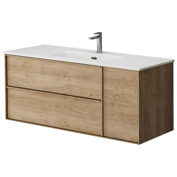 Ws Bath Collections Palma C120 Palma 48" Wall Mounted Single Basin Vanity Set - Wood