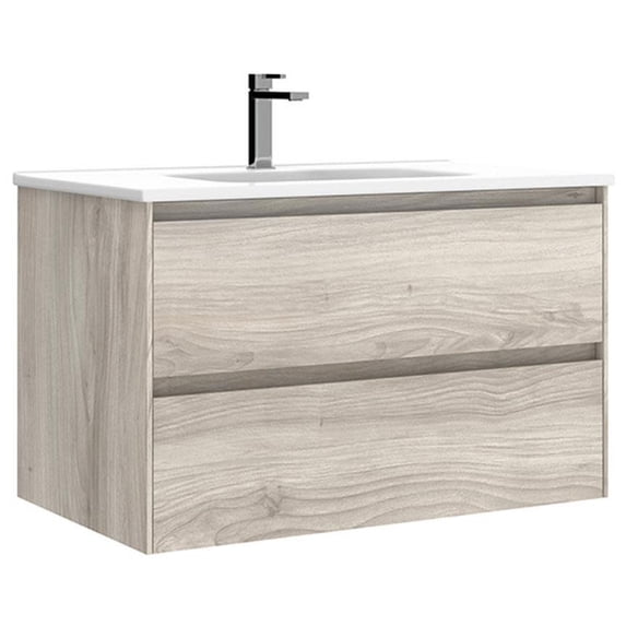 Ws Bath Collections Perla C80.100 GP Perla 32" Wall Mounted Single Basin Vanity Set -