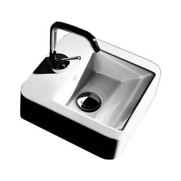 Ws Bath Collections Quadro 3407 Quadro 11-3/4" Ceramic Wall Mounted / Vessel Bathroom Sink