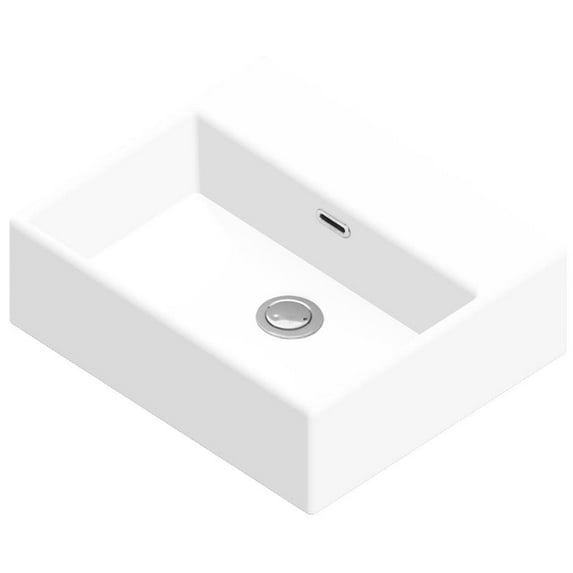 Ws Bath Collections Quattro 40.00 WM Quattro 16-7/8" Rectangular Ceramic Vessel Or Wall