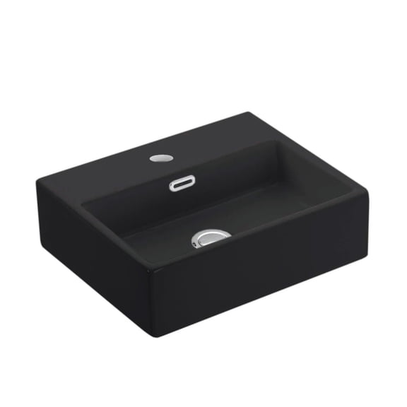 Ws Bath Collections Quattro 40.01 BM Quattro 16-7/8" Rectangular Ceramic Vessel Or Wall