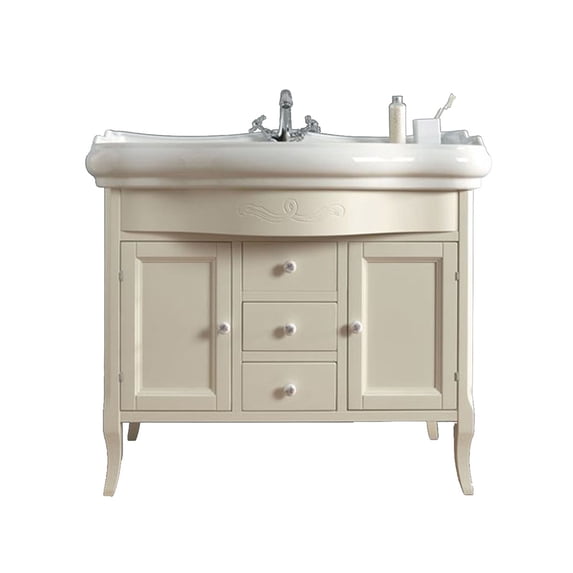 Ws Bath Collections Retro 1050.01+7347.30 Retro 40" Free Standing Single Basin Vanity Set
