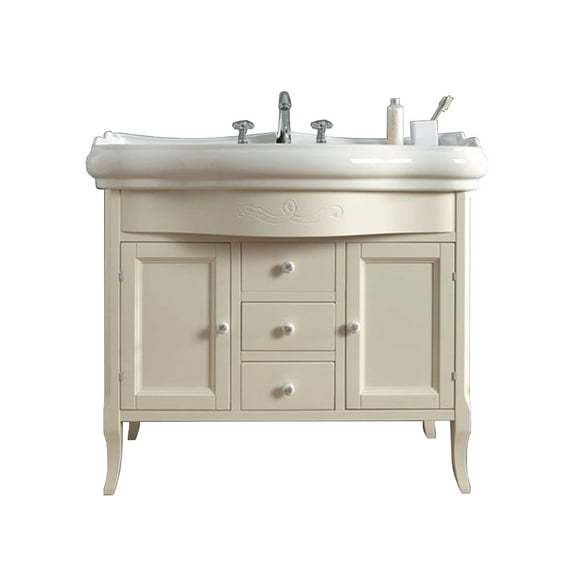 Ws Bath Collections Retro 1050.03+7347 Retro 40" Free Standing Single Basin Vanity Set -