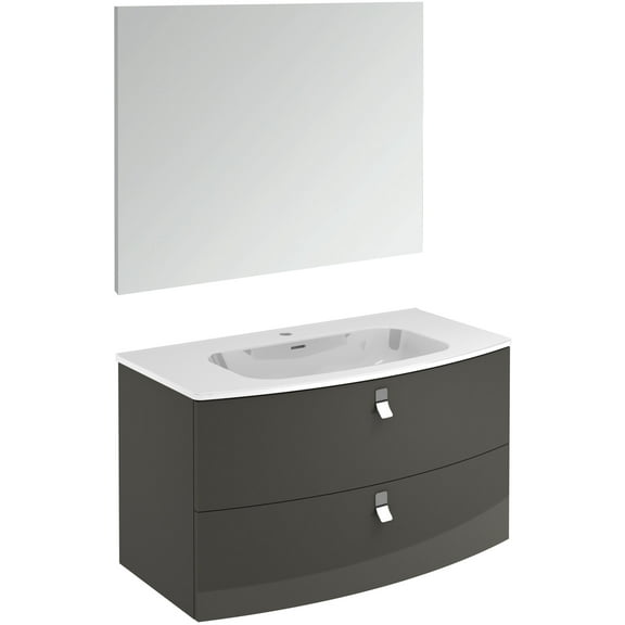 Ws Bath Collections Rondo 100 Pack 1 AN Rondo 40" Single Vanity Set - Anthracite