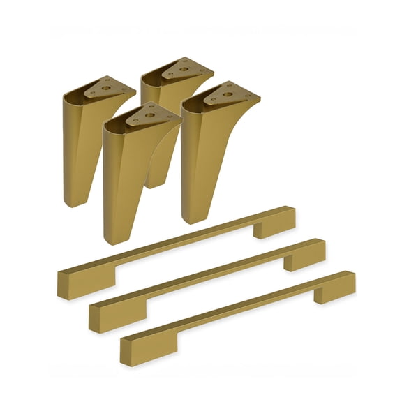 Ws Bath Collections Rose LHS GM Rose Vanity Leg And Handle Set - Gold