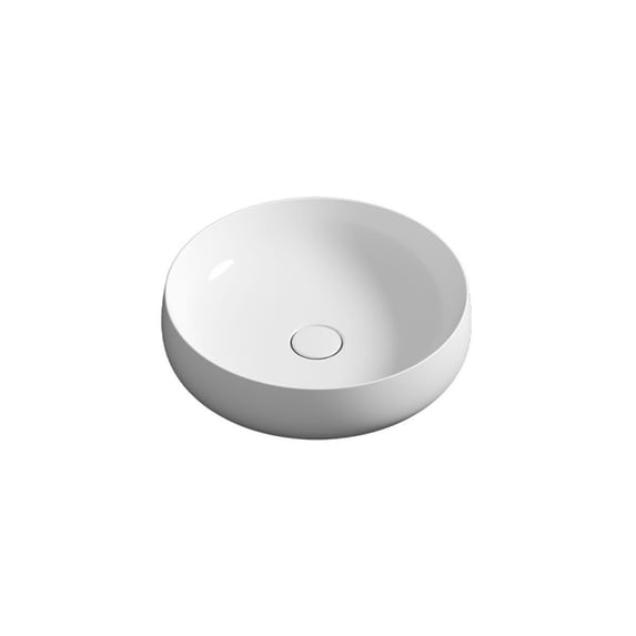 Ws Bath Collections Seed 40R WG Seed 15-11/16" Circular Ceramic Vessel Bathroom Sink -