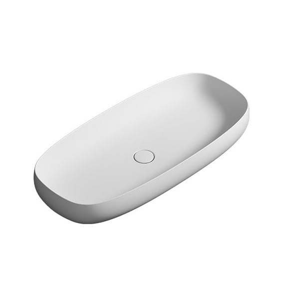 Ws Bath Collections Seed 90.42 Seed 35-3/8" Rectangular Ceramic Vessel Bathroom Sink -